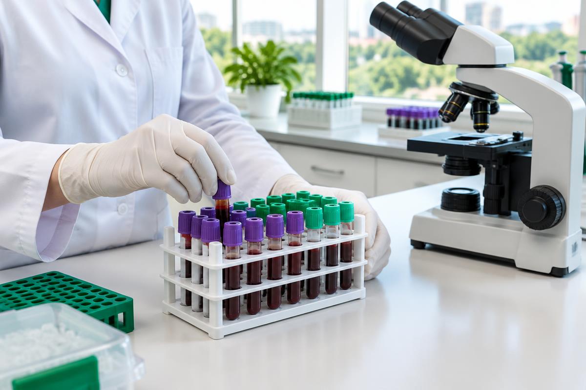 Imagem ilustrativa de análise de amostras em laboratório